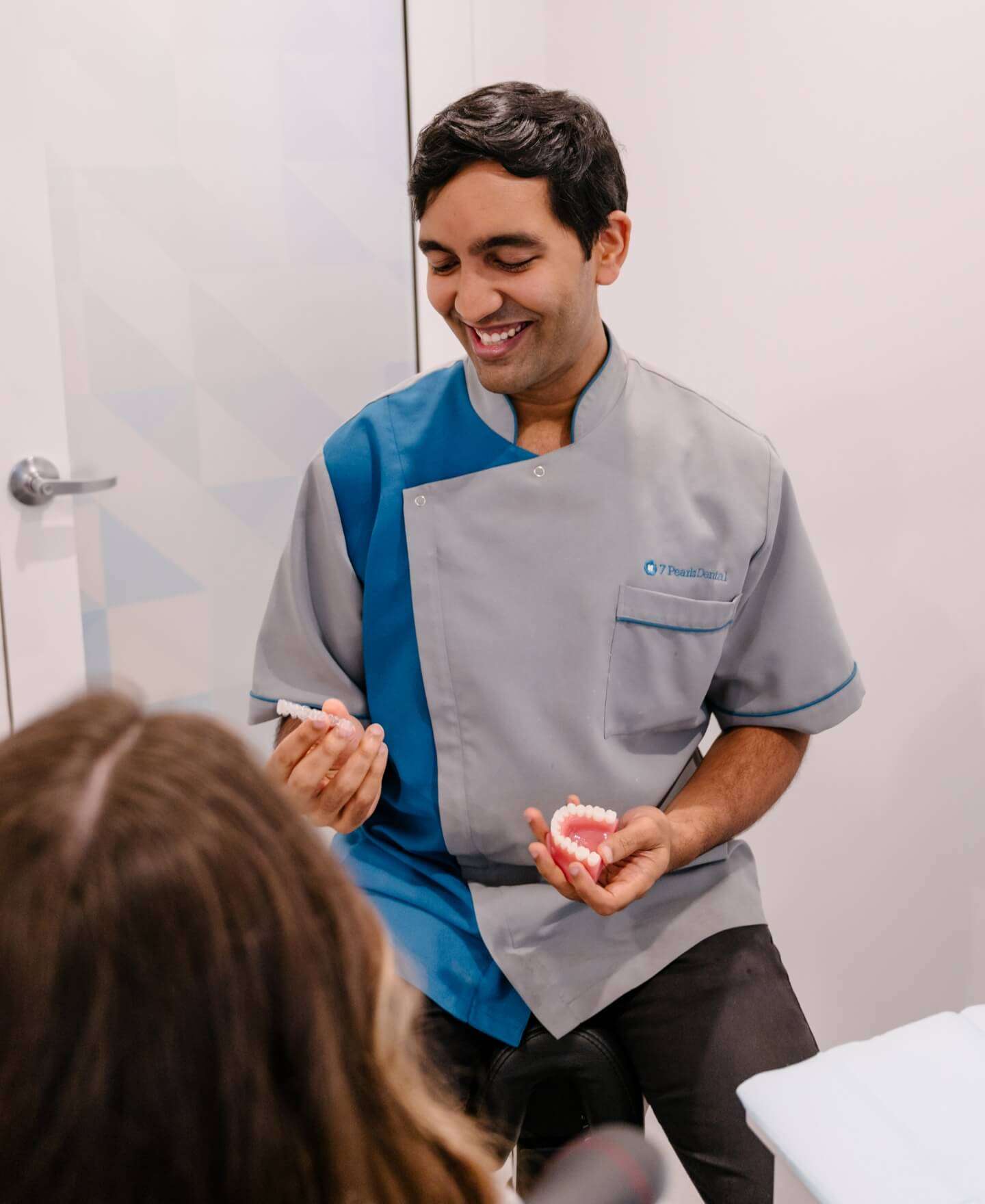 Dr Anish discussing Aligners
